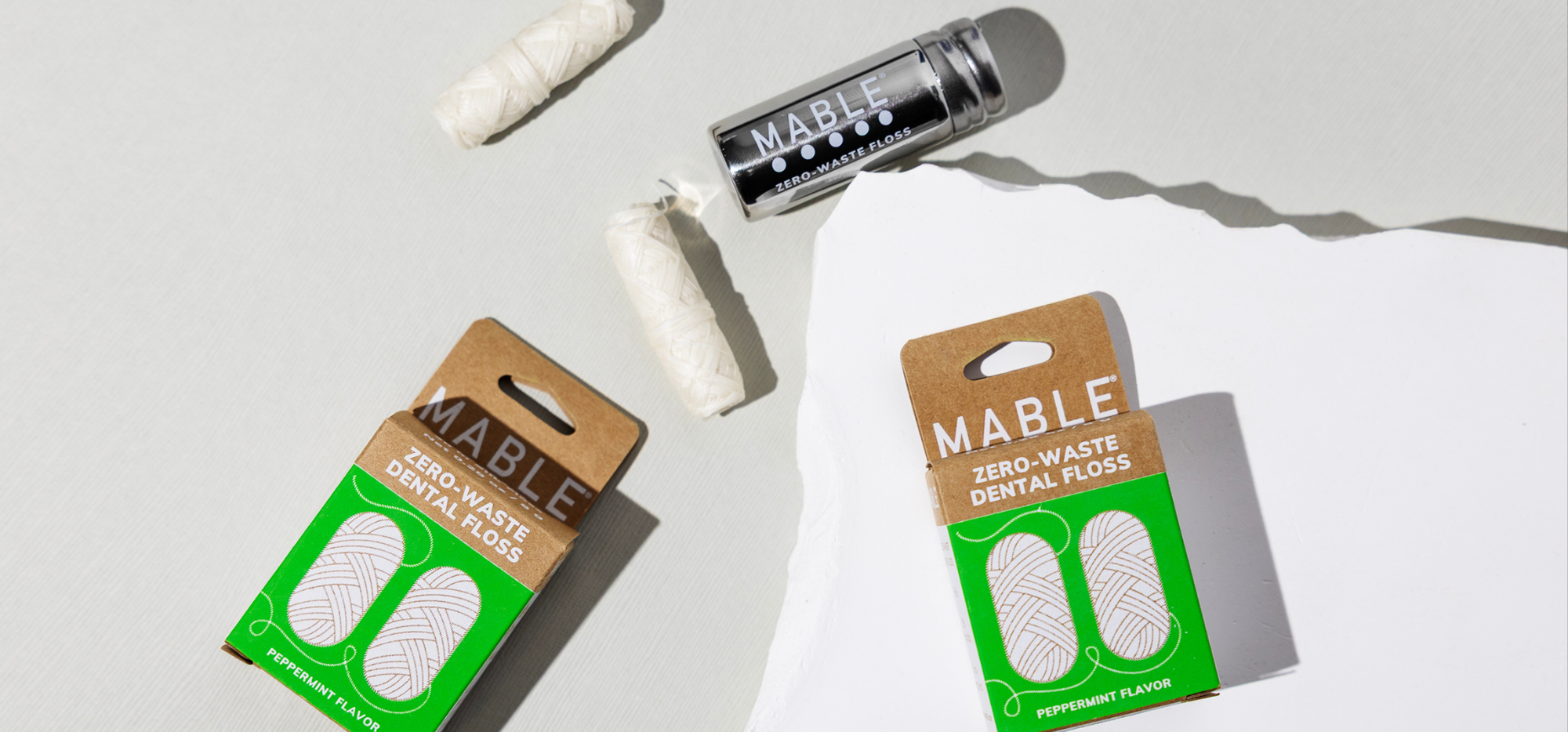 MABLE refillable dental floss compostable silk floss plastic-free zerowaste