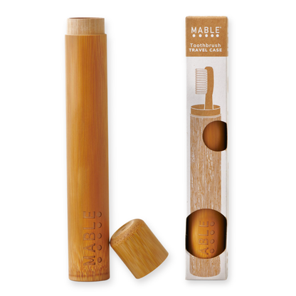 MABLE Toothbrush travel case, toothbrush travel case, toothbrush holder, bamboo travel case, bamboo toothbrush holder, toothbrush protector, travel accessories
