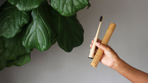 Toothbrush Travel Case. Made from sustainably sourced bamboo, the MABLE toothbrush carrier protects your MABLE eco-friendly toothbrush. Take this portable toothbrush holder with you on your next adventure.