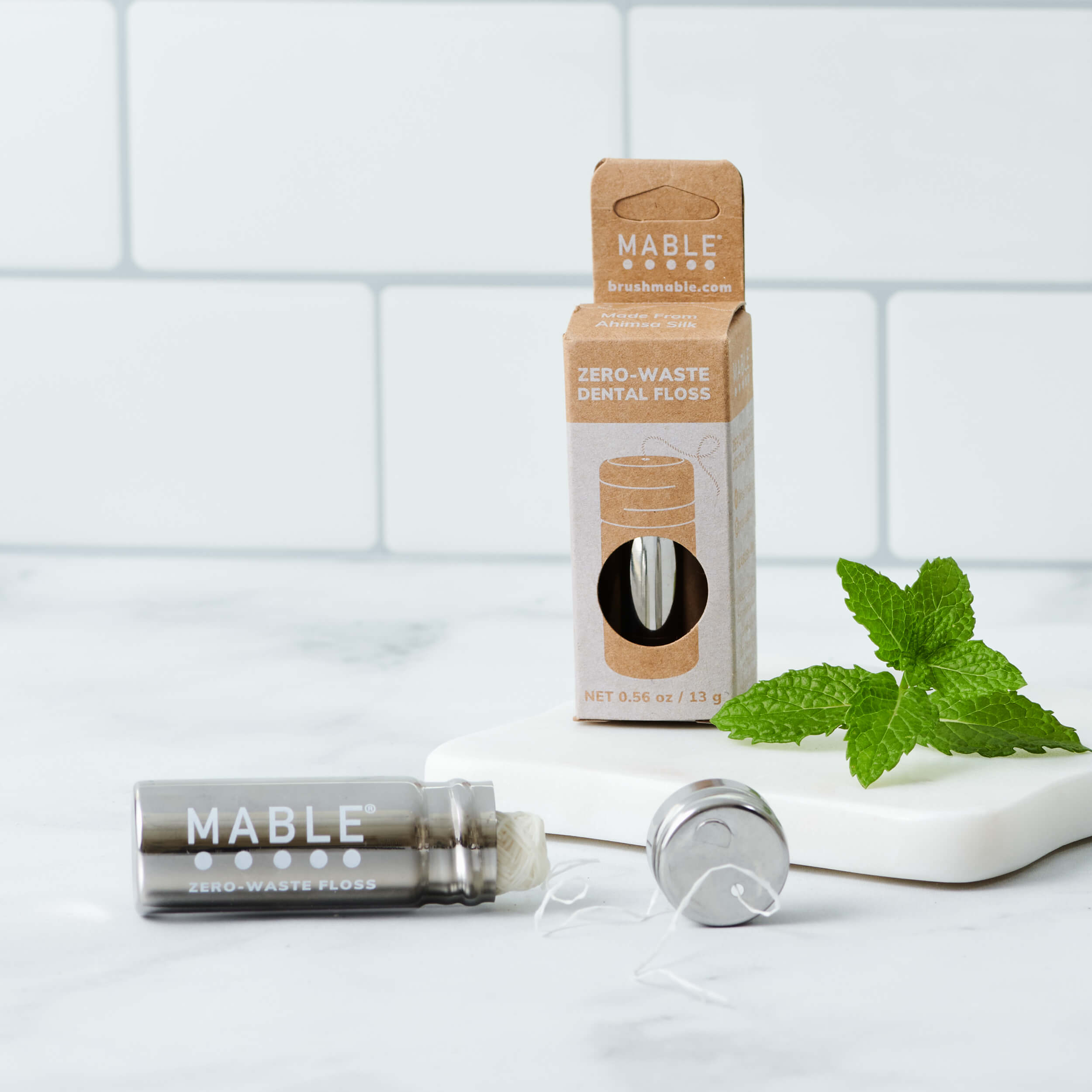 Compostable Silk Dental Floss & Refillable Floss Container – MABLE