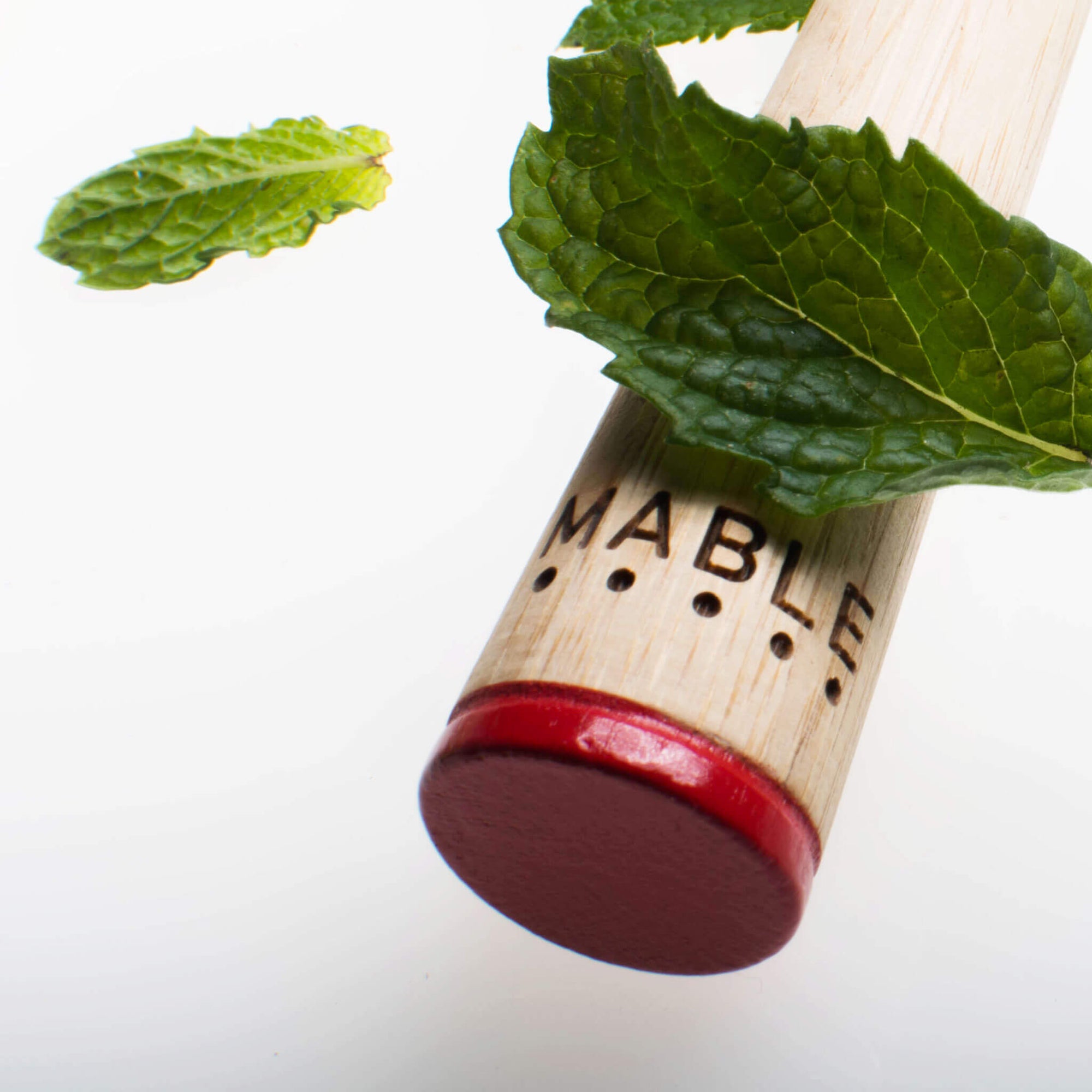 MABLE® Bamboo toothbrush 2 pack: handle is 100% Compostable, plastic-free packaging, printed with red soy based inks.