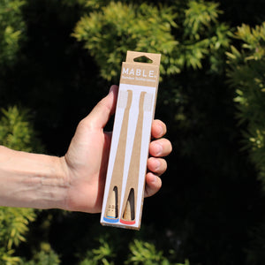 Mable Two pack, Mable bamboo toothbrush, mable kids toothbrush, kids bamboo toothbrush, two pack toothbrush, Four pack bamboo toothbrush, mable four pack bamboo toothbrush, toothbrush packs, bamboo toothbrush packs